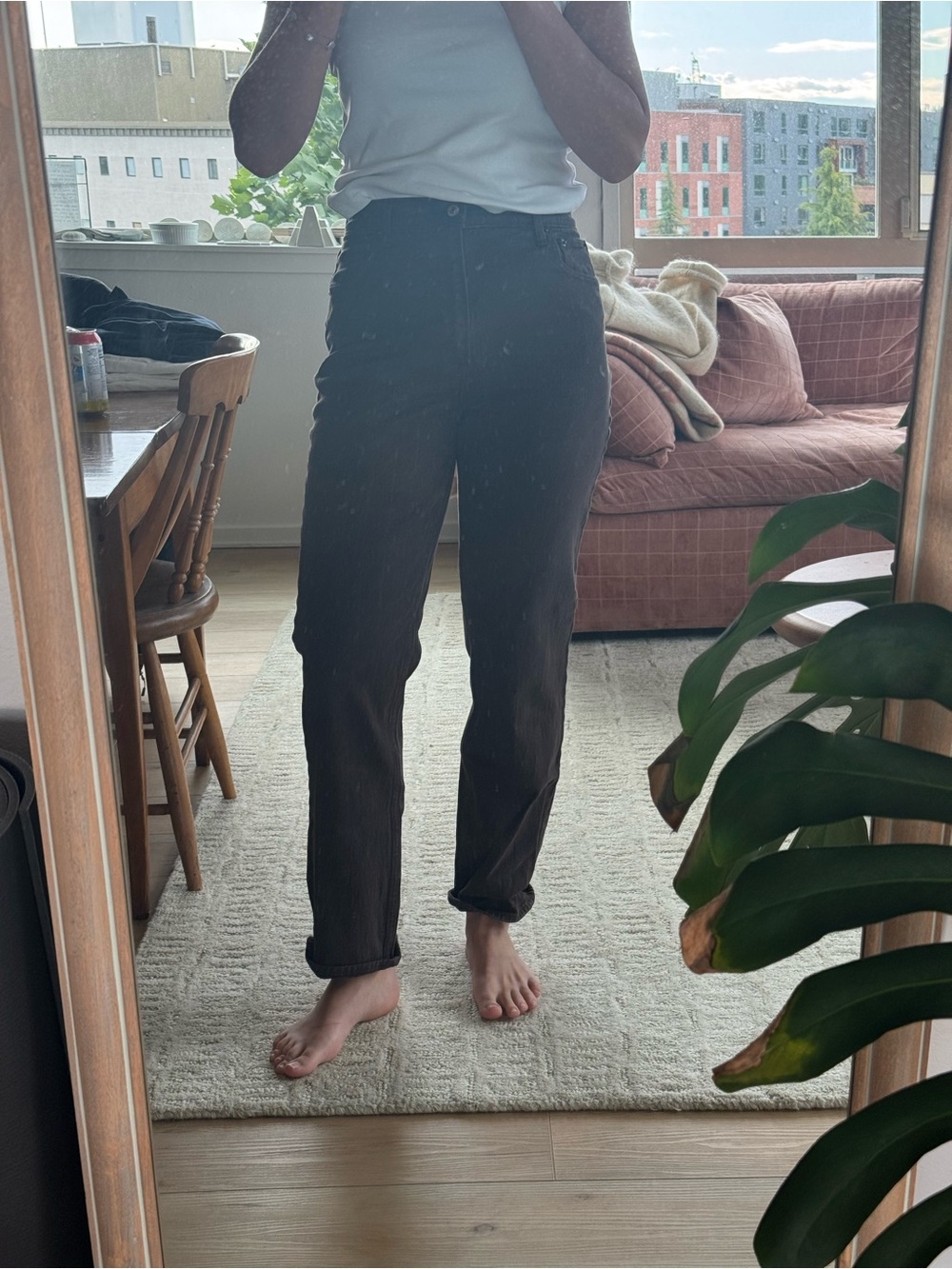 Abercrombie & Fitch Black Straight-Leg Women's Pants